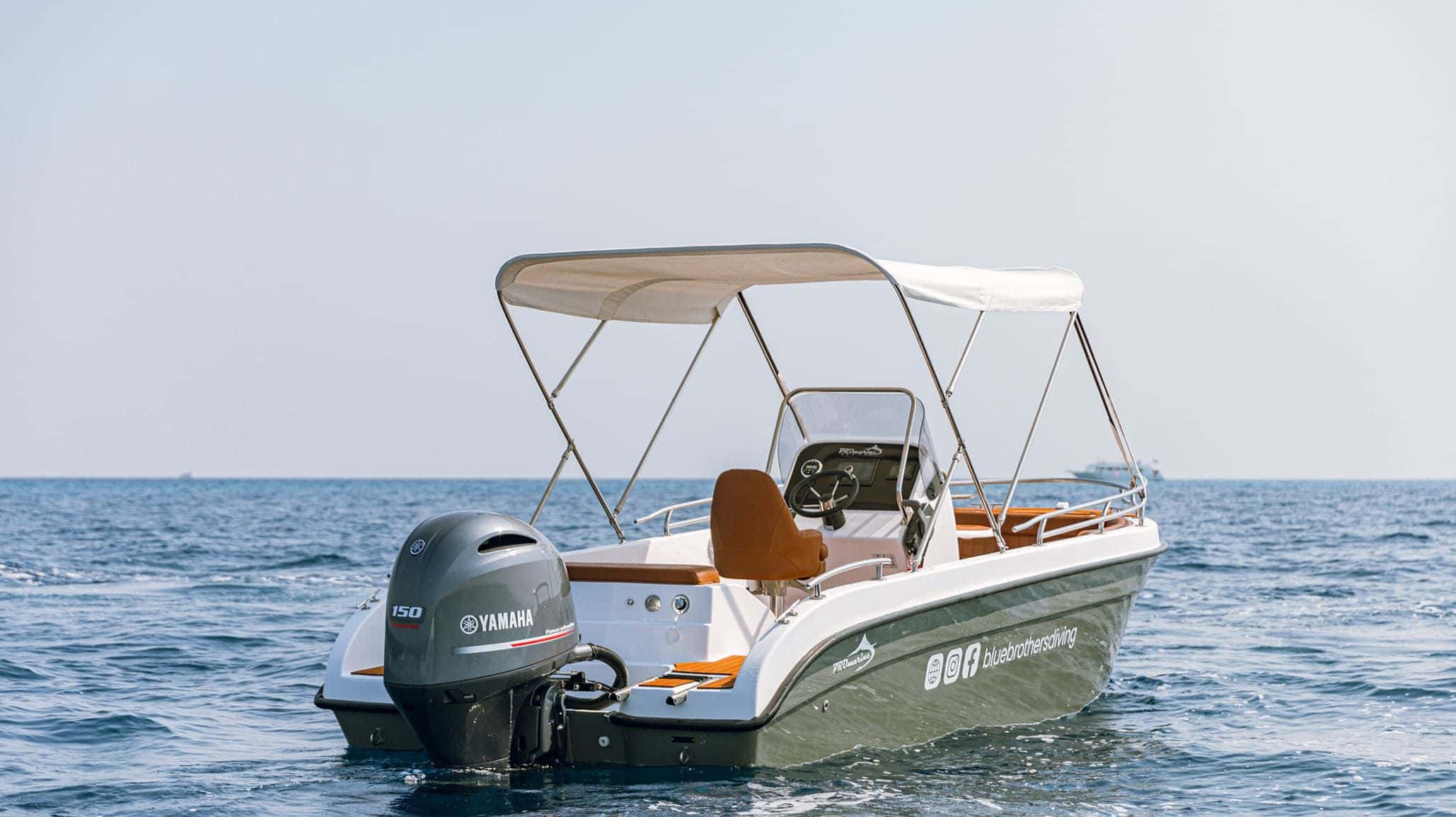Blue Brothers speedboat on the Red Sea near El Gouna