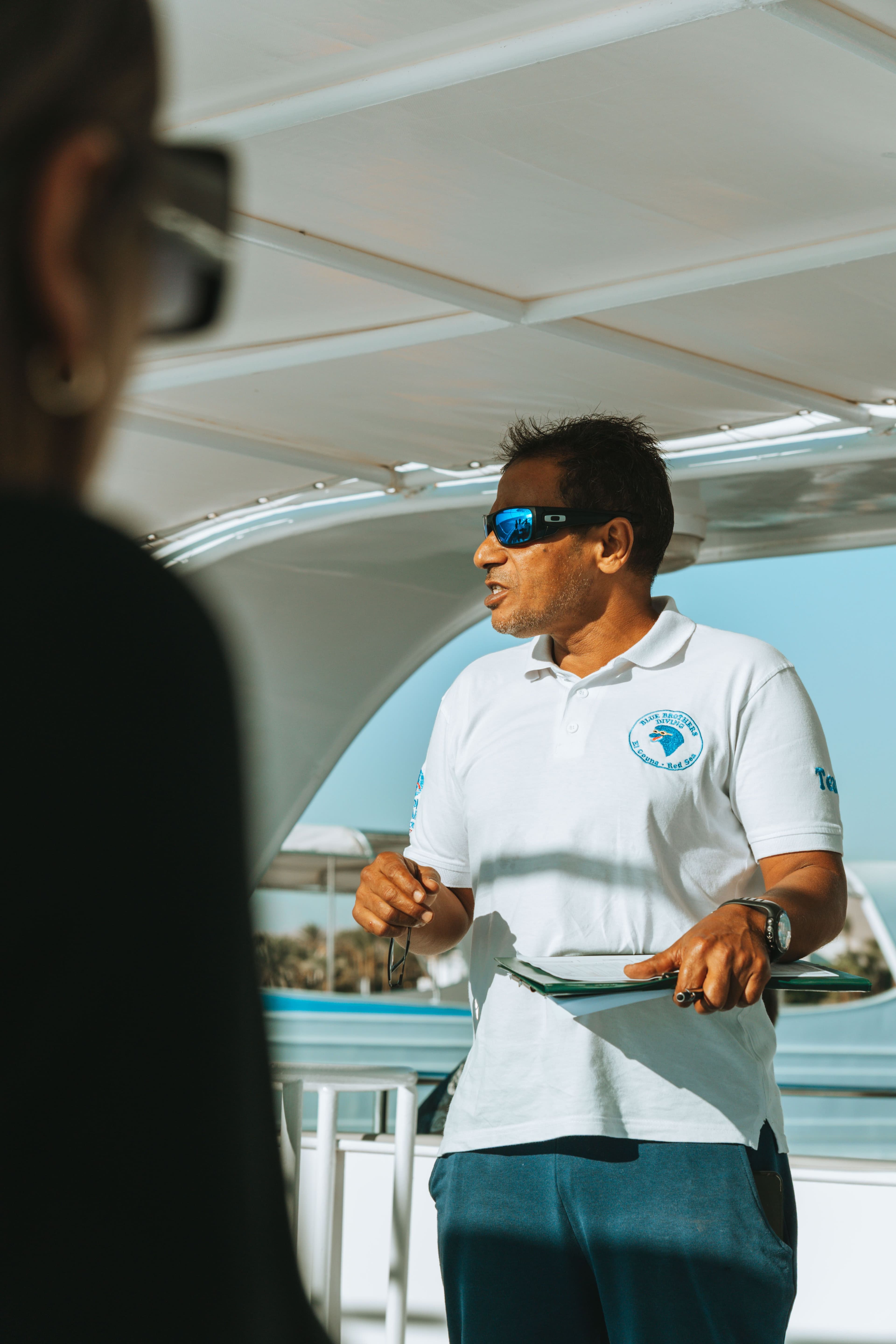 Blue Brothers Diving guests and crew during a Red Sea dive trip